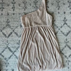 One Shoulder Beige Dress - Forever 21